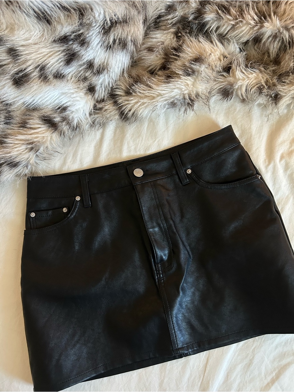 PacSun Black Faux Leather Skirt